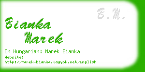 bianka marek business card